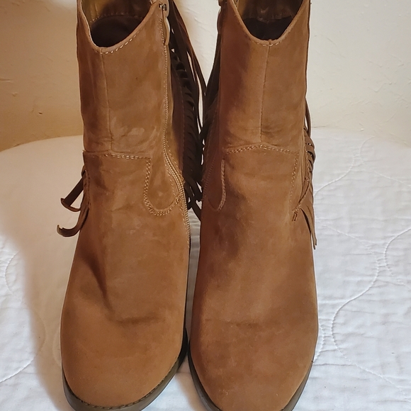 Brown Fringe Ankle Boots - Picture 3 of 5